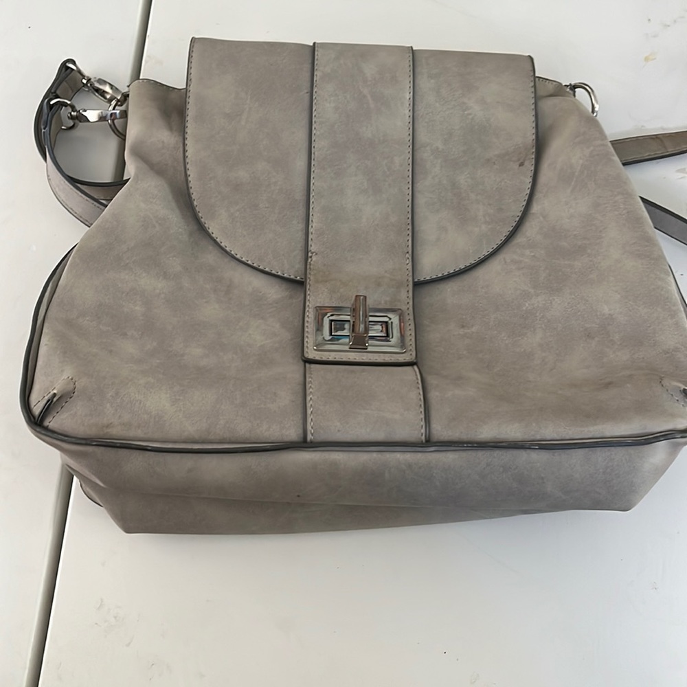 Dove gray Crossbody with option to be shoulder bag from just fab